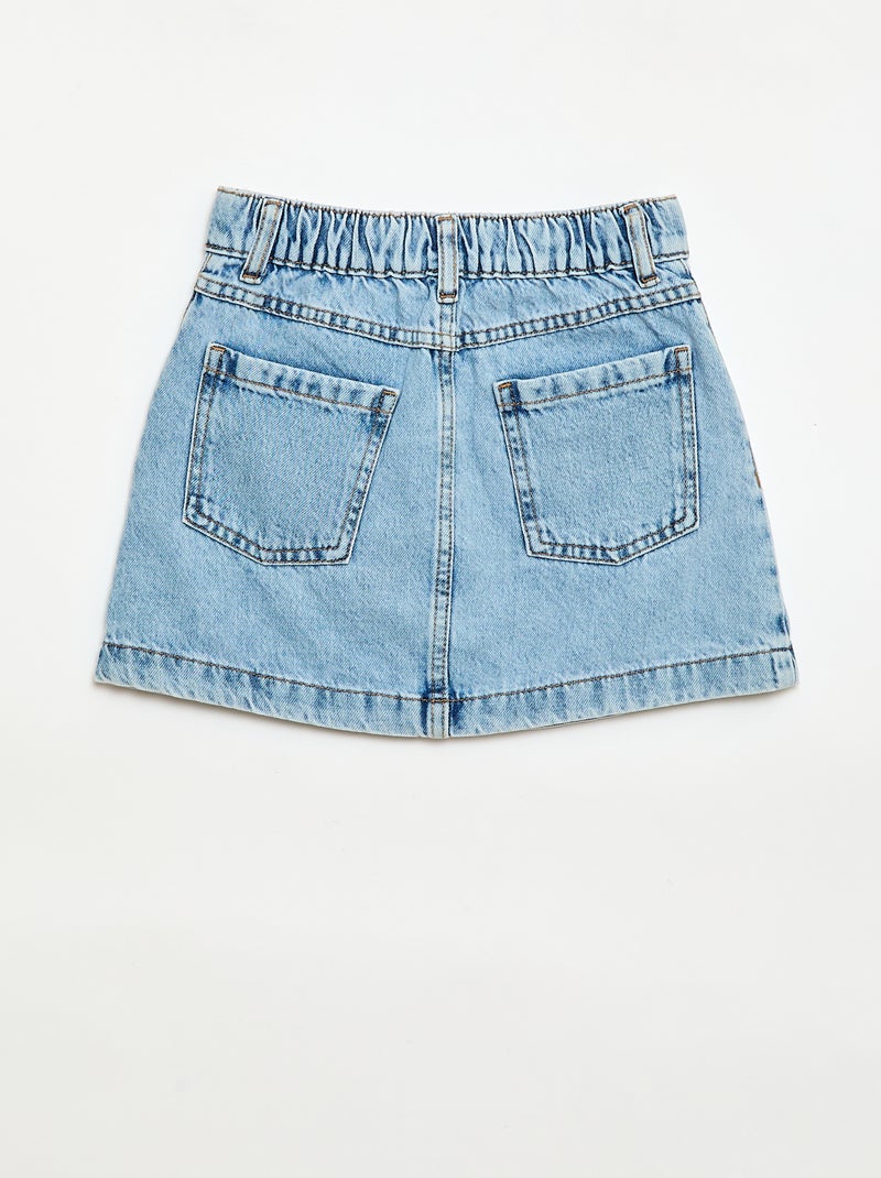 Gonna in denim abbottonata Blu - Kiabi