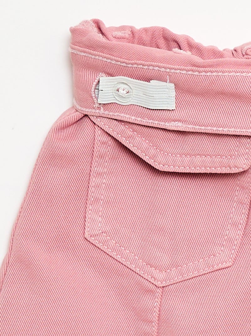 Gonna in denim abbottonata Rosa - Kiabi