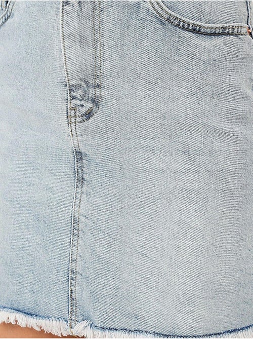 Gonna in denim con frange bdart - Kiabi Gonna in denim con frange bdart - Kiabi