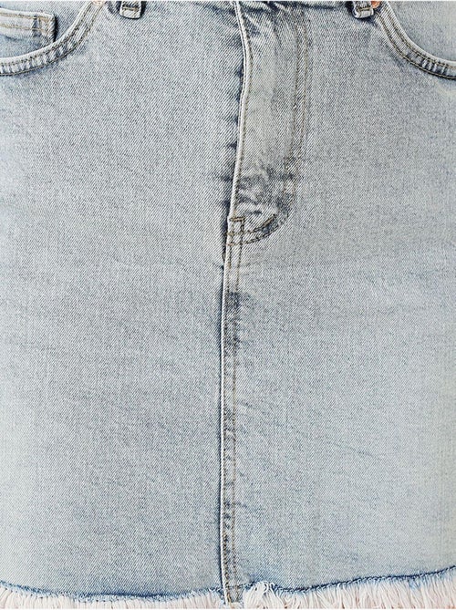 Gonna in denim con frange bdart - Kiabi Gonna in denim con frange bdart - Kiabi