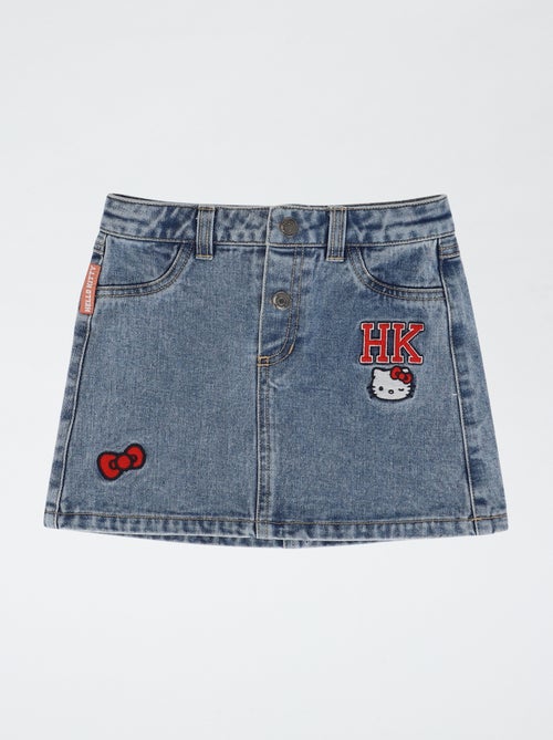 Gonna in denim con patch ricamate 'Hello Kitty' - Kiabi Gonna in denim con patch ricamate 'Hello Kitty' - Kiabi