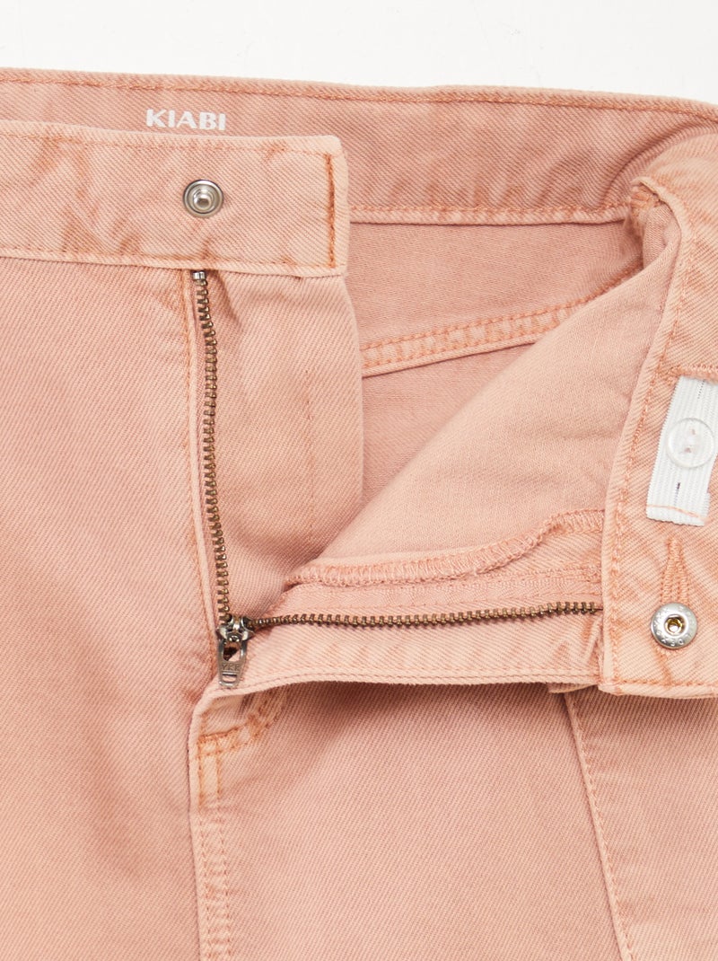 Gonna in denim con tasche con patta rosa - Kiabi