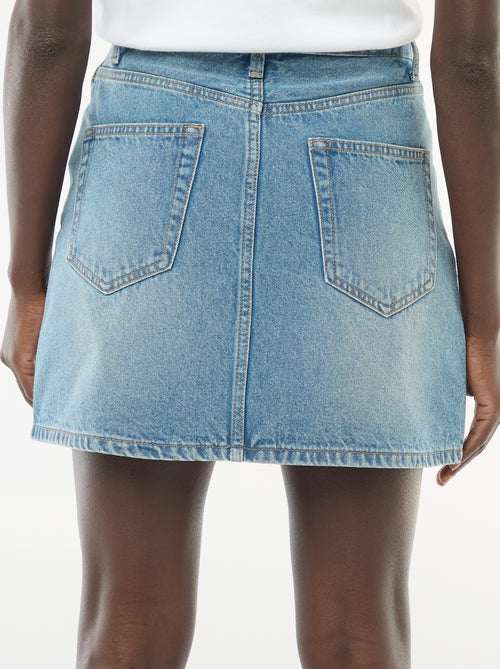 Gonna in denim con tasche intrecciate - Kiabi