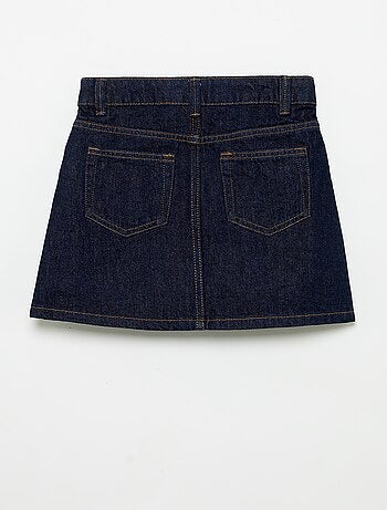 Gonna in denim con tasche intrecciate