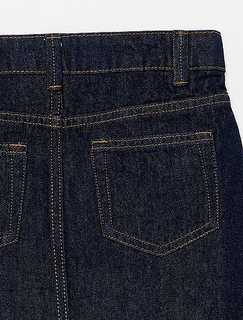 Gonna in denim con tasche intrecciate