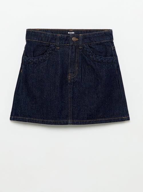 Gonna in denim con tasche intrecciate - Kiabi