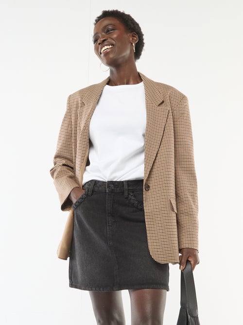 Gonna in denim con tasche intrecciate - Kiabi