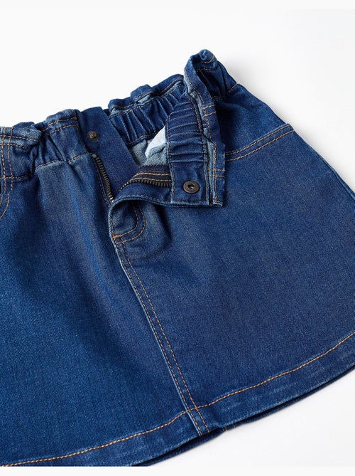 Gonna in denim con vita paperbag e tasche - Kiabi