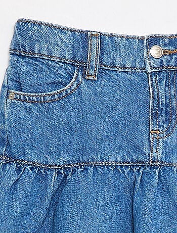 Gonna in denim con volant