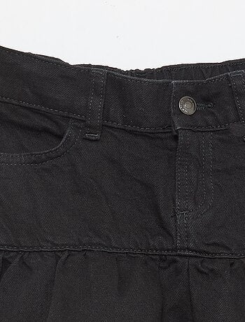 Gonna in denim con volant