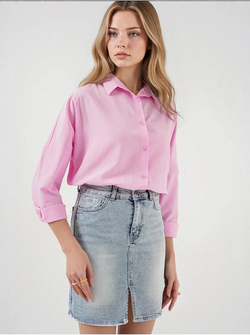 Gonna in denim mini bdart - Kiabi Gonna in denim mini bdart - Kiabi