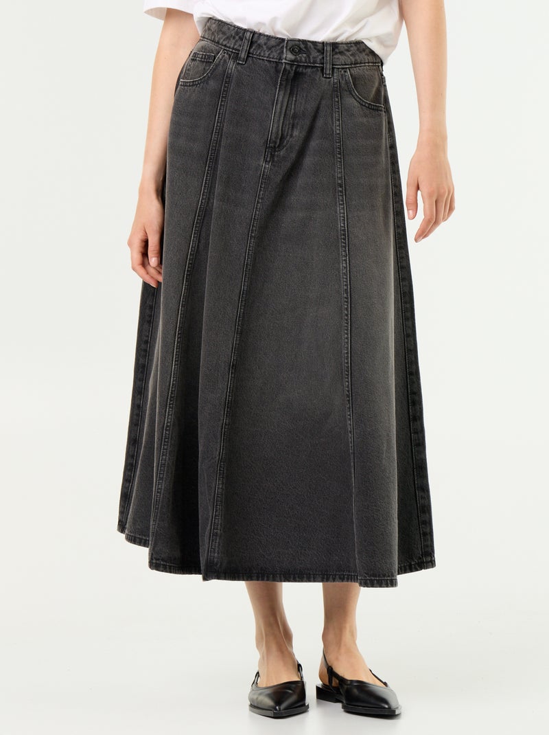 Gonna in denim Nero - Kiabi