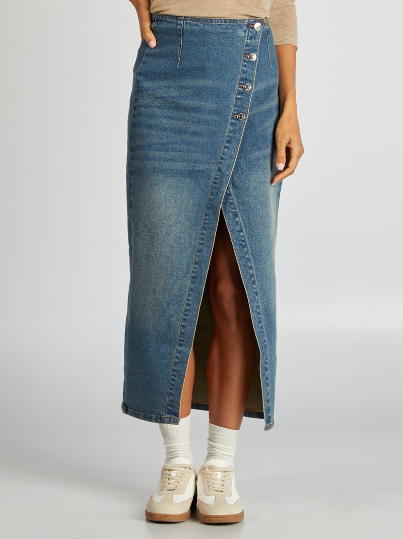 Gonna in jeans asimmetrica BLU - Kiabi
