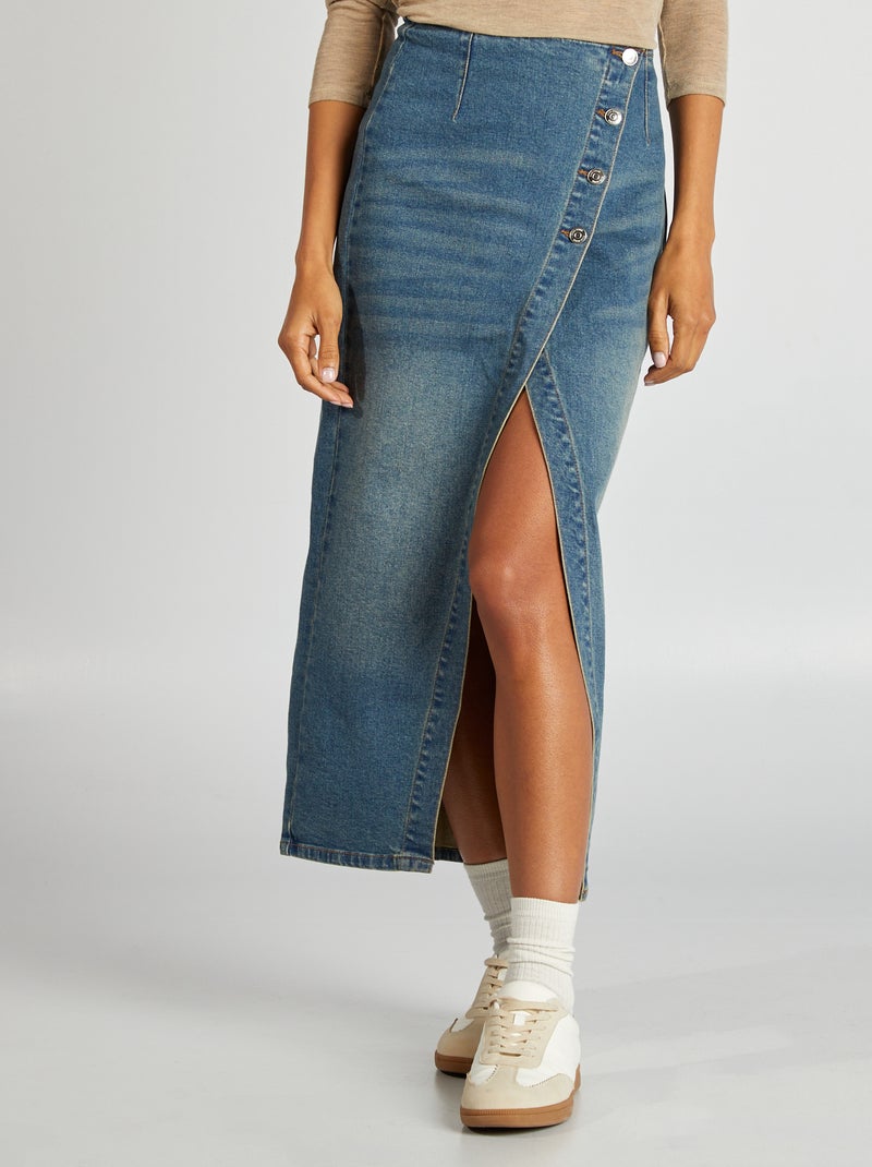 Gonna in jeans asimmetrica BLU - Kiabi