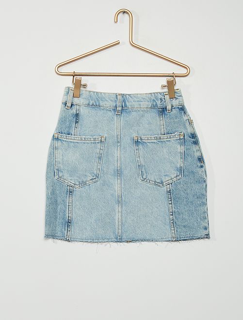 Gonna in jeans bicolore - BLU - Kiabi - 15.00€