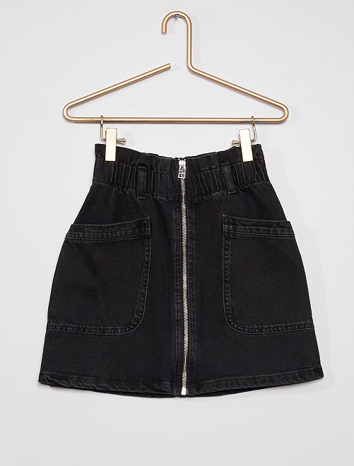 Gonna in jeans con zip - NERO - Kiabi - 15.00€