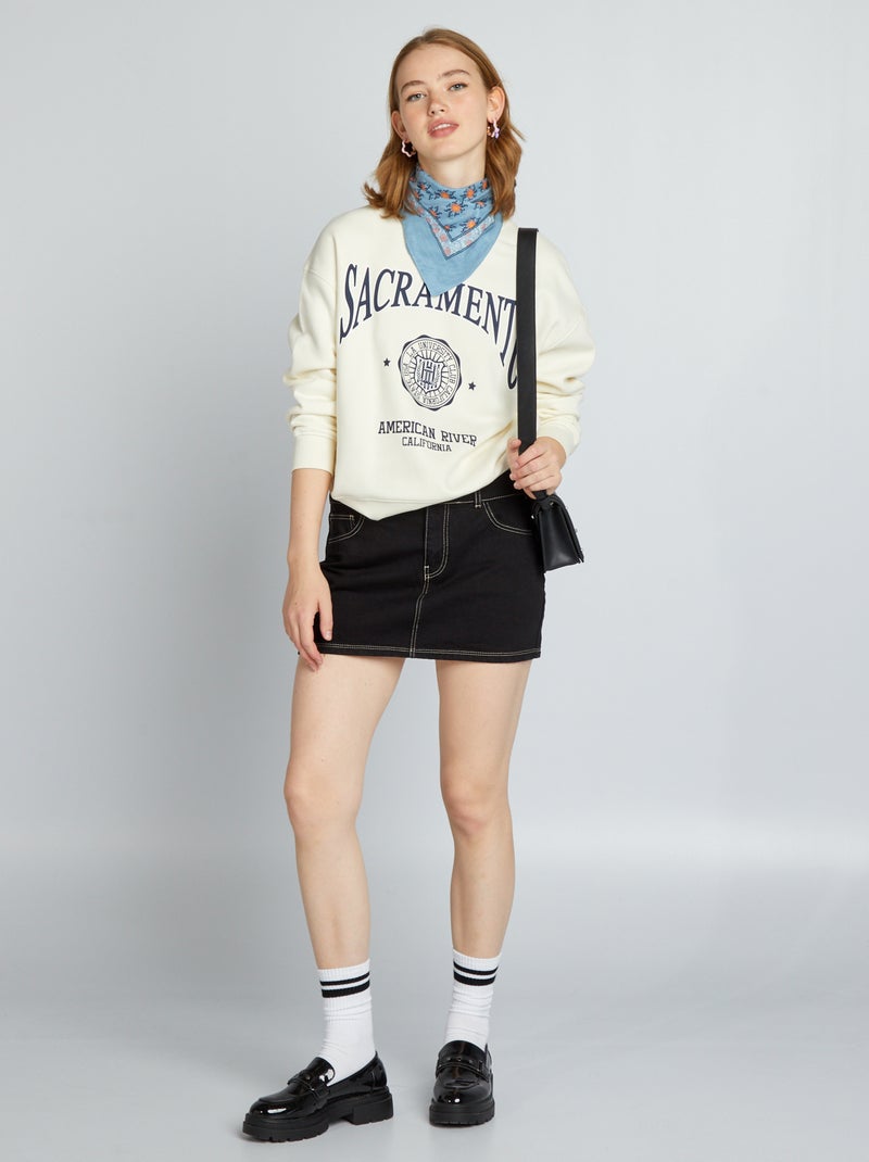 Gonna in jeans NERO - Kiabi
