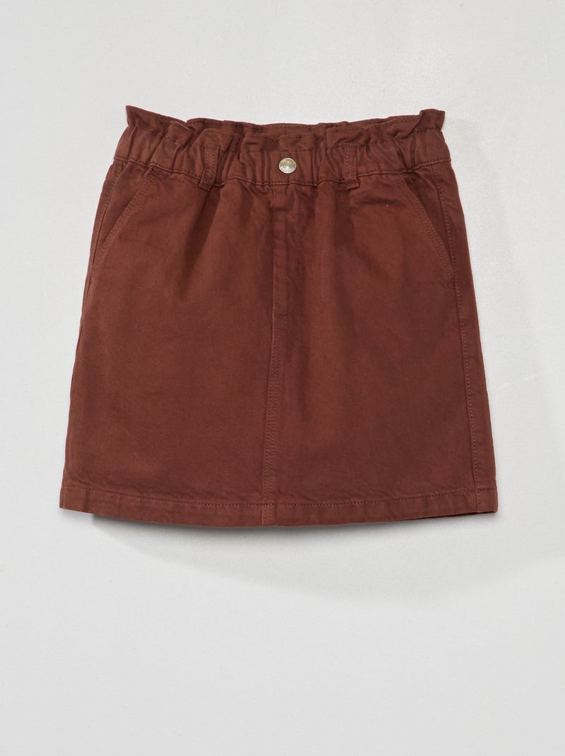 Gonna in jeans paper-bag Marrone - Kiabi