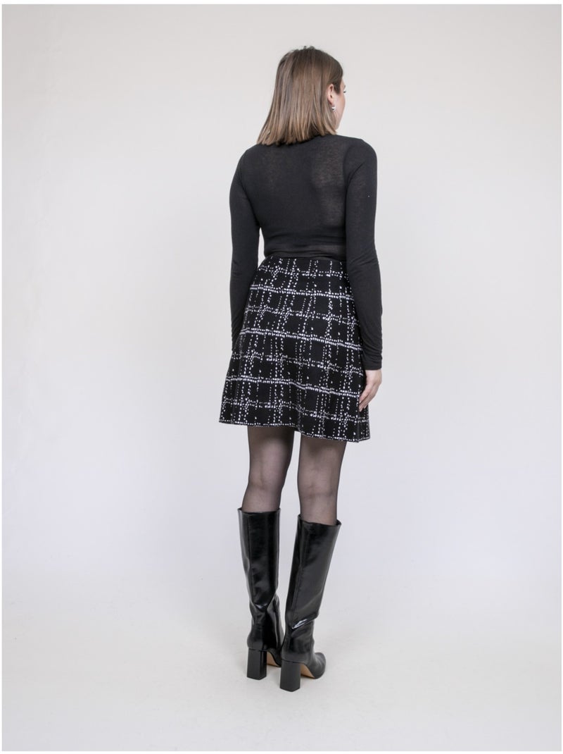 Gonna in maglia con bottoni davanti XIVRY Bianco - Kiabi