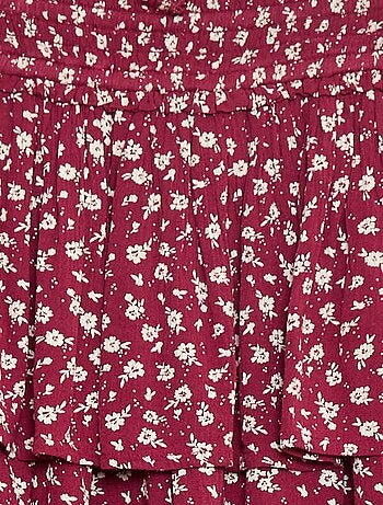 Gonna in maglia crêpe stampata a fiori