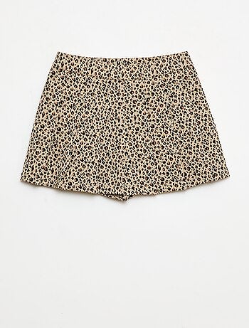Gonna in maglia leopardata