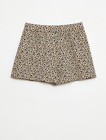 Gonna in maglia leopardata
