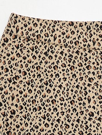 Gonna in maglia leopardata