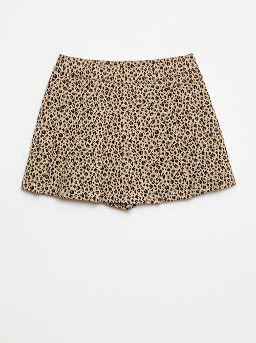 Gonna in maglia leopardata - Kiabi