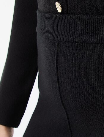 Gonna in maglia ottoman tinta unita