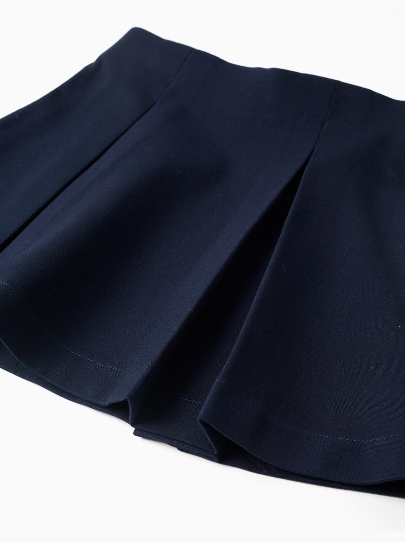 Gonna in maglia Roma con pieghe davanti e dietro Blu scuro - Kiabi