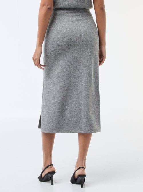 Gonna in maglia soffice con effetto drappeggiato - Kiabi