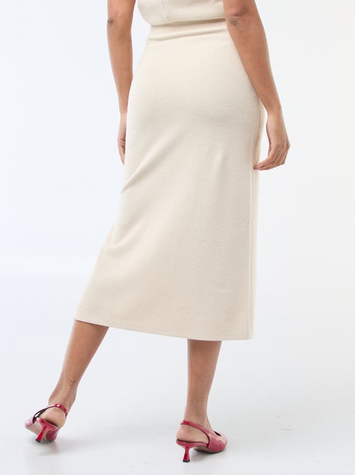 Gonna in maglia soffice con effetto drappeggio - Kiabi