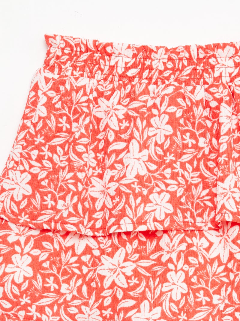 Gonna in maglia stretch Rosso - Kiabi