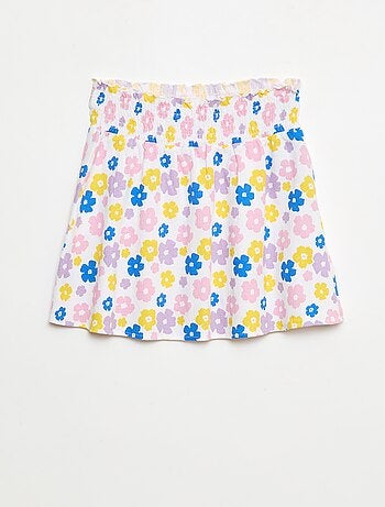 Gonna in maglia stropicciata di cotone