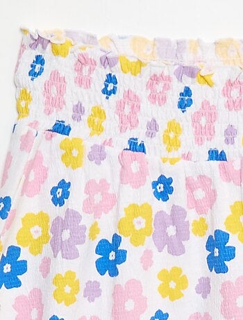 Gonna in maglia stropicciata di cotone