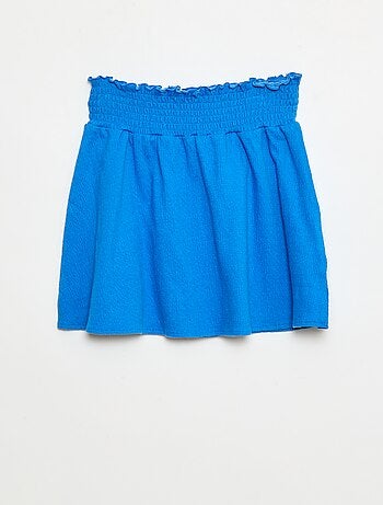 Gonna in maglia stropicciata di cotone