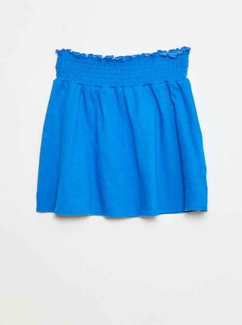 Gonna in maglia stropicciata di cotone - Kiabi