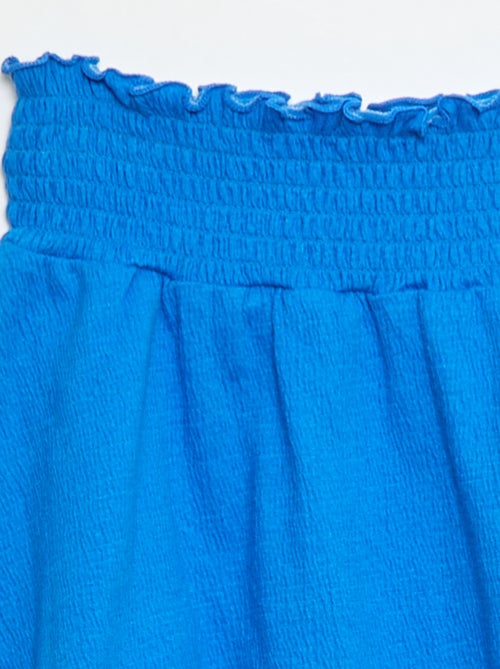 Gonna in maglia stropicciata di cotone - Kiabi