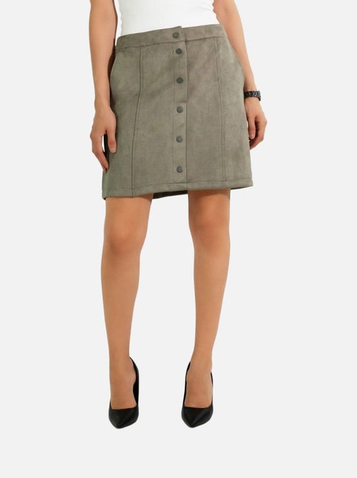 Gonna in pelle scamosciata Kebello - Kiabi