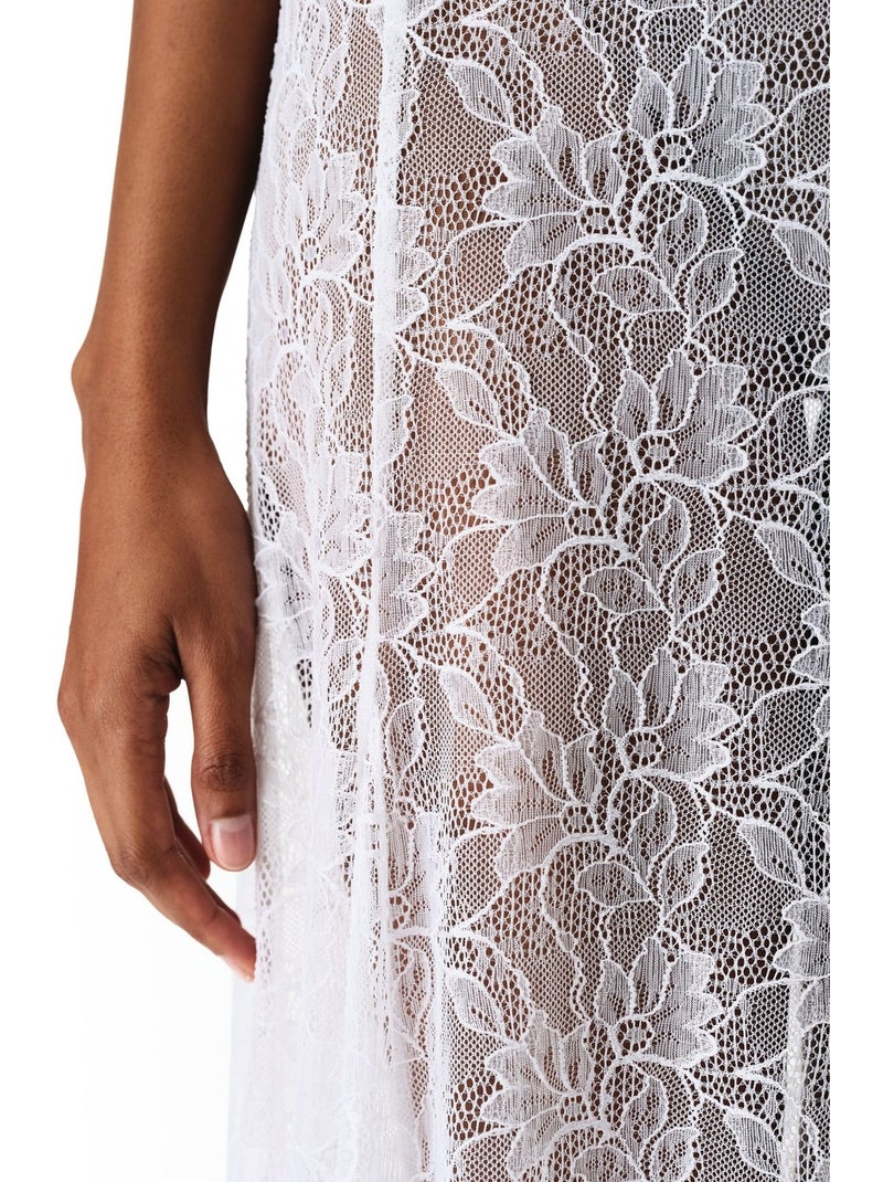 Gonna in pizzo da donna penti Bianco - Kiabi
