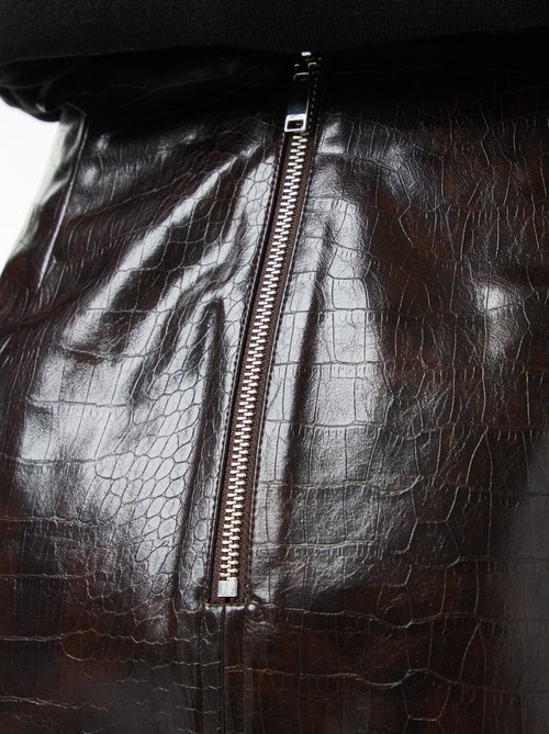 Gonna in similpelle 'effetto serpente' con tasche a pattina - Kiabi