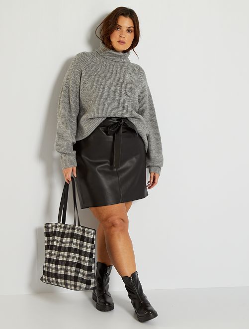 Gonna in similpelle - nero - Kiabi - 18.00€