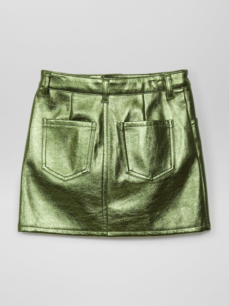 Poltrona vintage in tessuto similpelle verde CHESTERFIELD | Leroy Merlin