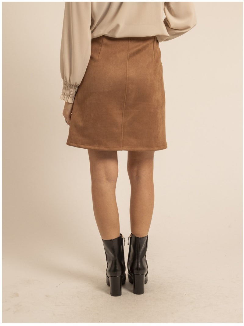 Gonna in suedine XATARDIE Marrone caramello - Kiabi