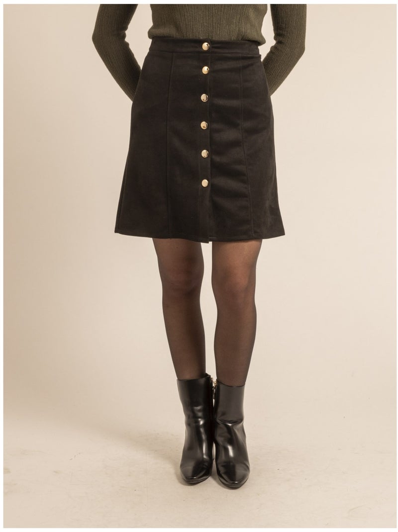 Gonna in suedine XATARDIE Nero - Kiabi