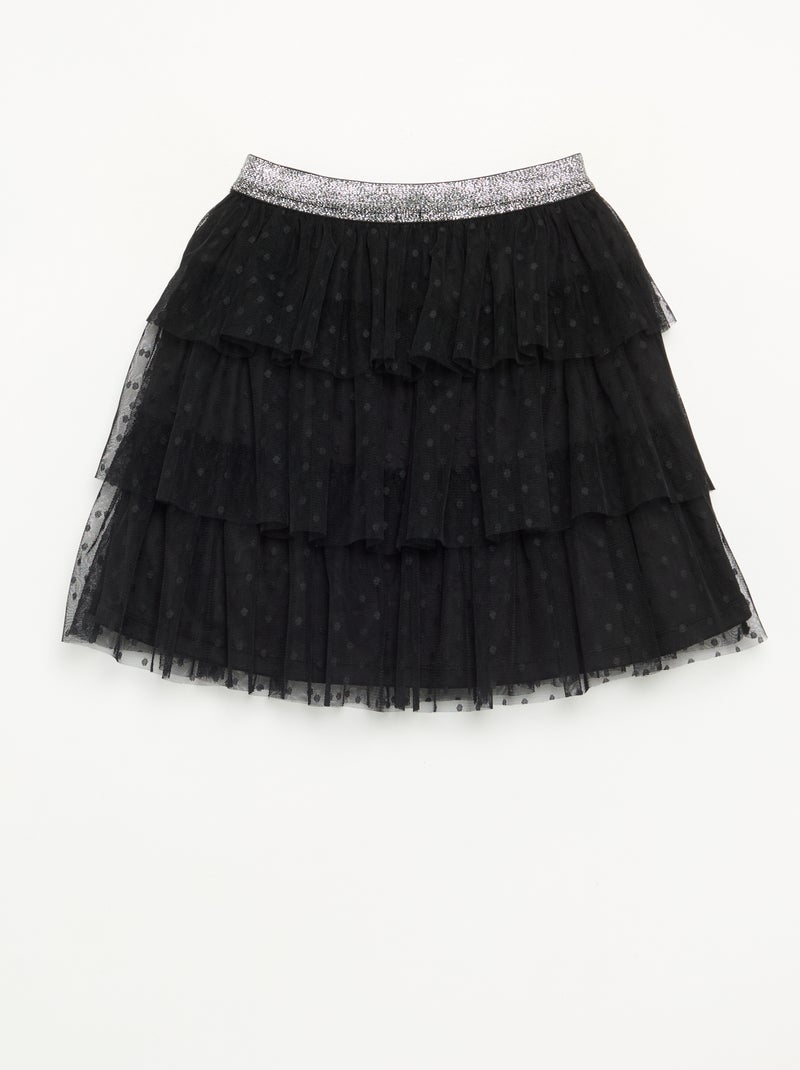 Gonna in tulle a balze 'Halloween' Nero - Kiabi