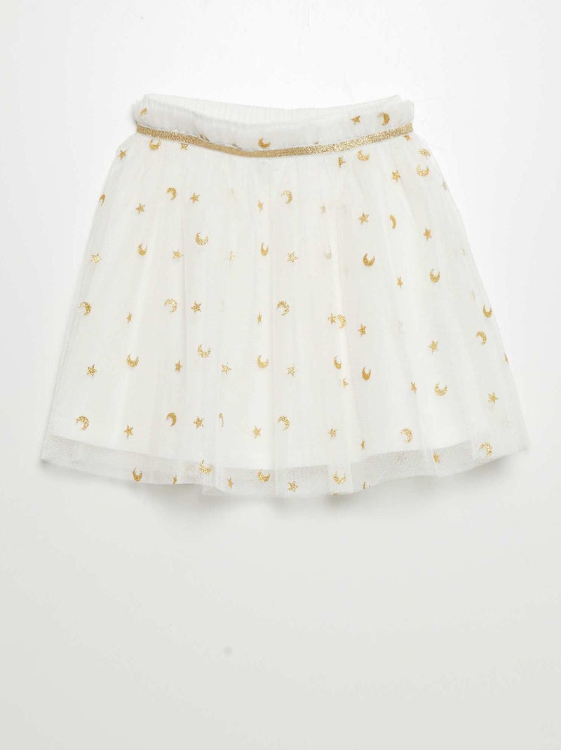 Gonna in tulle a forma di tutù BIANCO - Kiabi