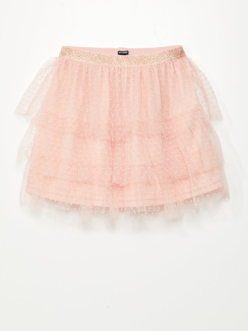 Gonna in tulle motivo a pois ROSA - Kiabi