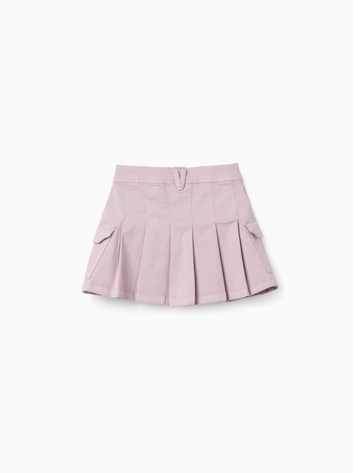 Gonna in twill con pieghe e tasche cargo - Kiabi