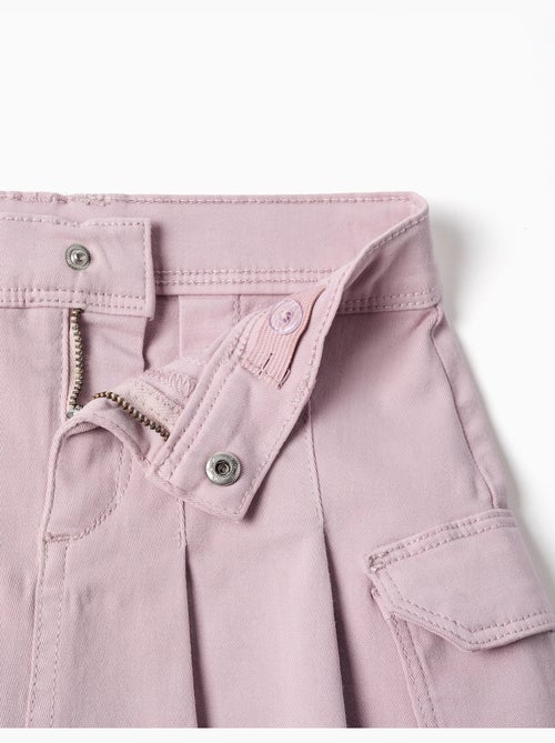 Gonna in twill con pieghe e tasche cargo - Kiabi